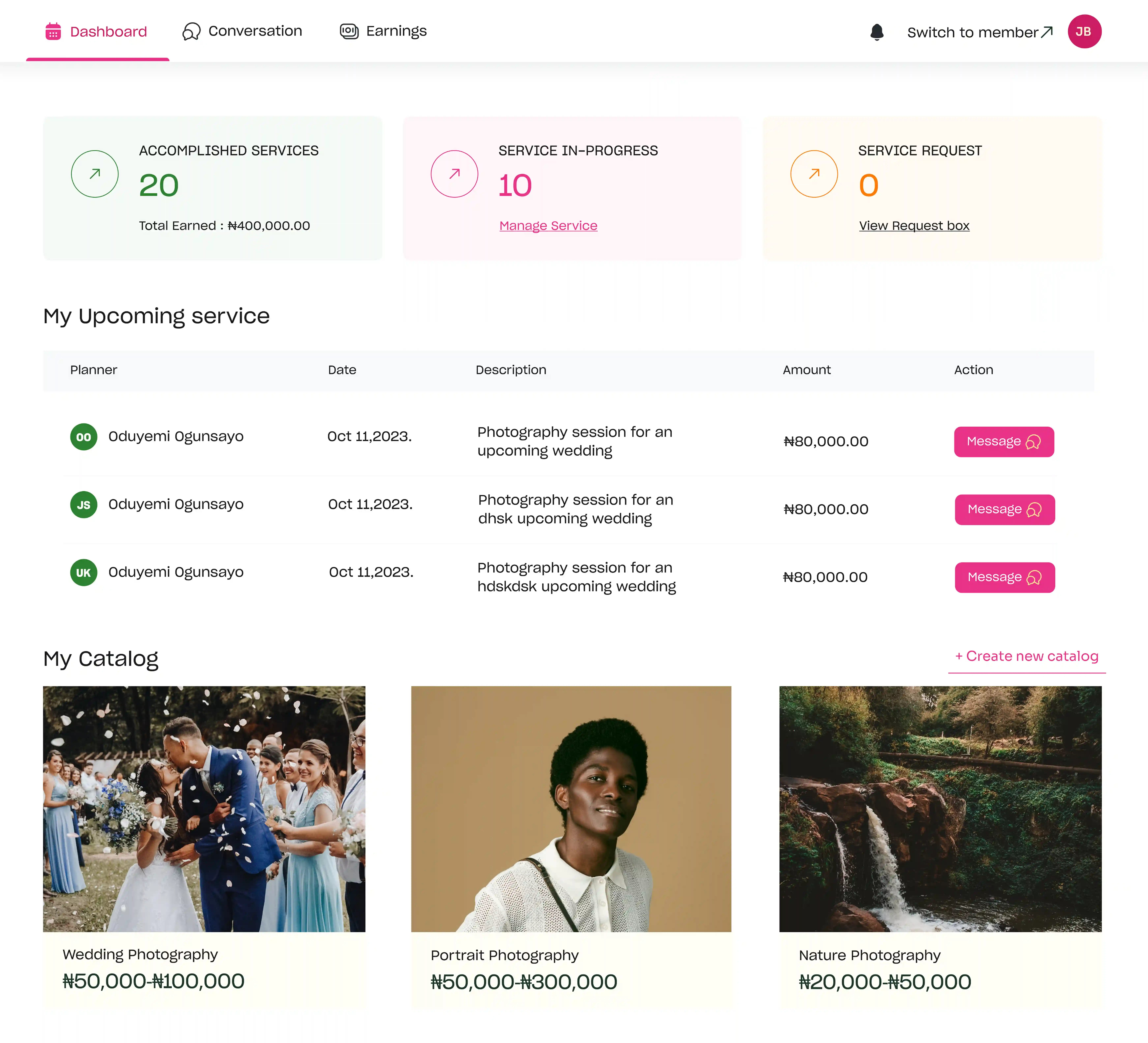 Vendor sourcing preview